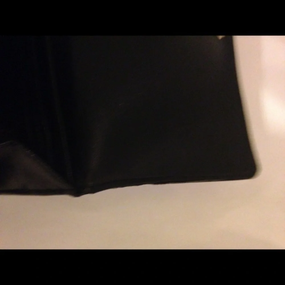 Michael Kors black leather checkbook wallet